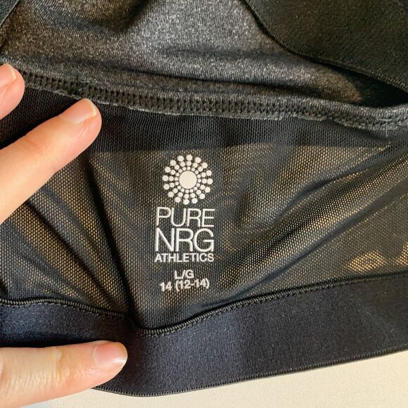 Pure NRG Athletics Tank Top Womens L Large Grey Built In Shelf Bra Padded Yoga - Picture 11 of 13